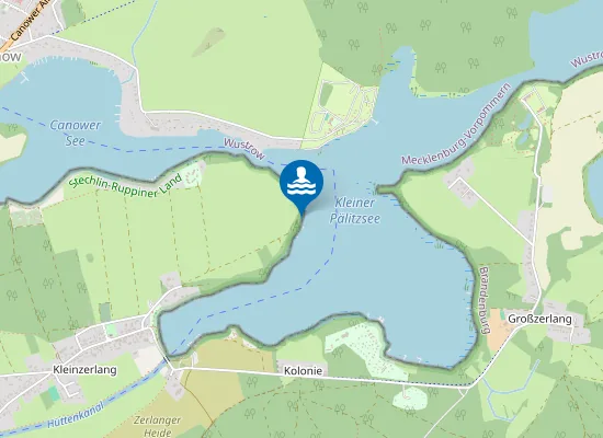Map of KLEINER PAELITZSEE KLEINZERLANG