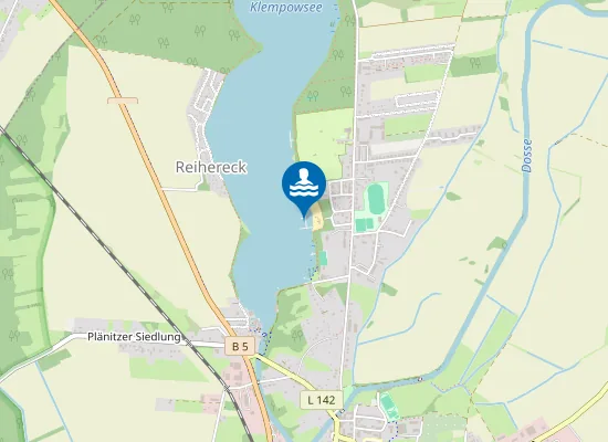 Map of KLEMPOWSEE WUSTERHAUSEN FREIBAD