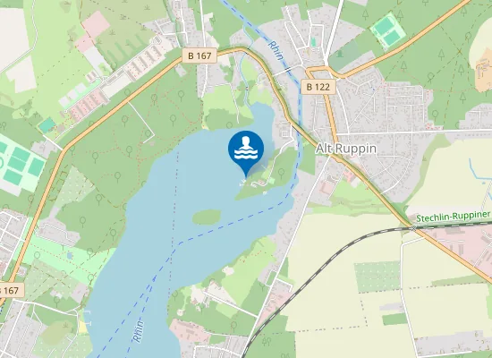 Map of RUPPINER SEE NEURUPPIN OT ALTRUPPIN SEEBAD