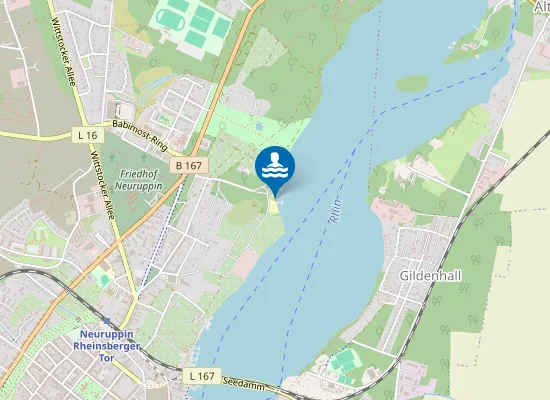 Map of RUPPINER SEE NEURUPPIN JAHNBAD