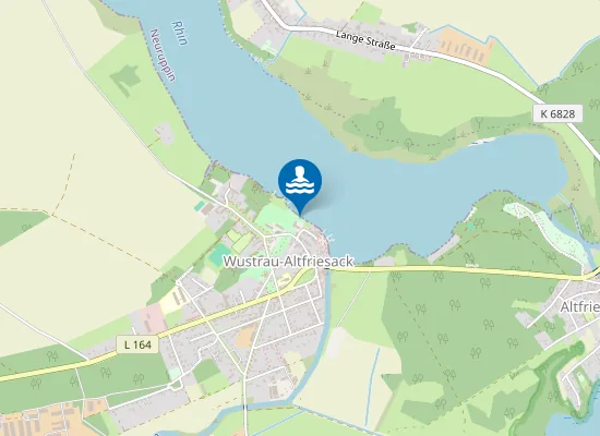 Map of RUPPINER SEE WUSTRAU AM SCHLOSS