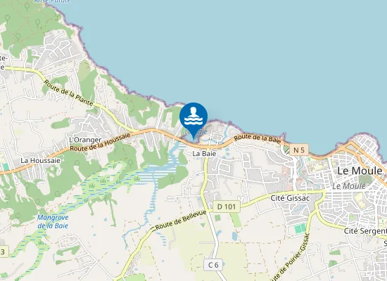 Map of LA BAIE DU MOULE