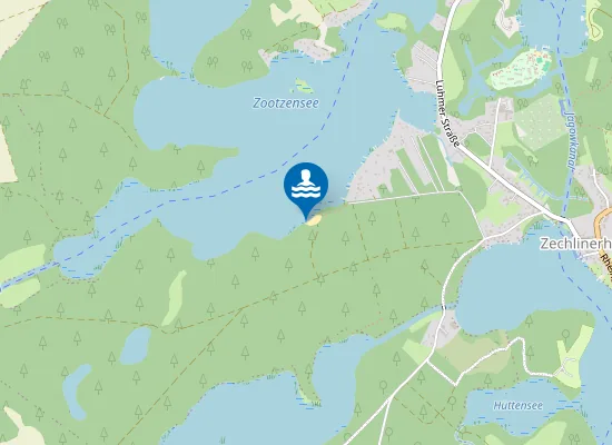 Map of Zootzensee Zechlinerhuette