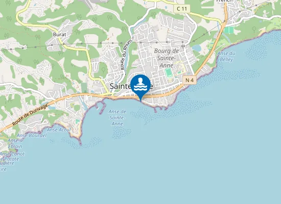 Map of PLAGE DU BOURG