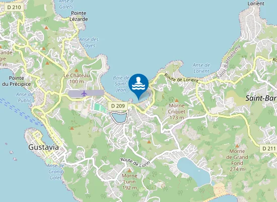 Map of SAINT JEAN AEROPORT