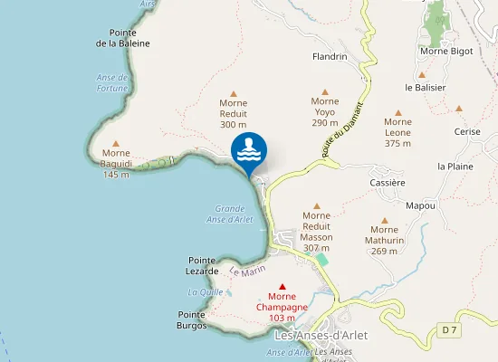 Map of GRANDE ANSE:GAUCHE PONTON PREFET