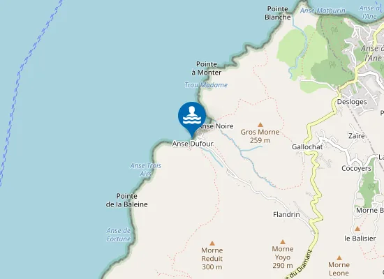 Map of Anse Dufour