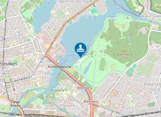 Map of HAVEL TIEFER SEE STADTBAD PARK BABELSBERG