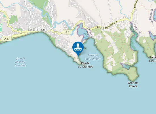 Map of LA CHERY:PLAGE TI COCO NOVOTEL