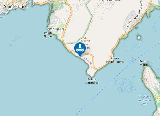 Map of POINTE BORGNESE : FACE CABANES