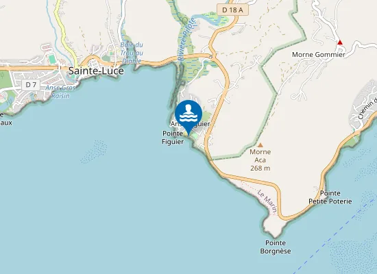 Map of ANSE FIGUIER : MILIEU PLAGE