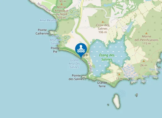 Map of GDE ANSE SALINES:FACE LOCAL TOURISME