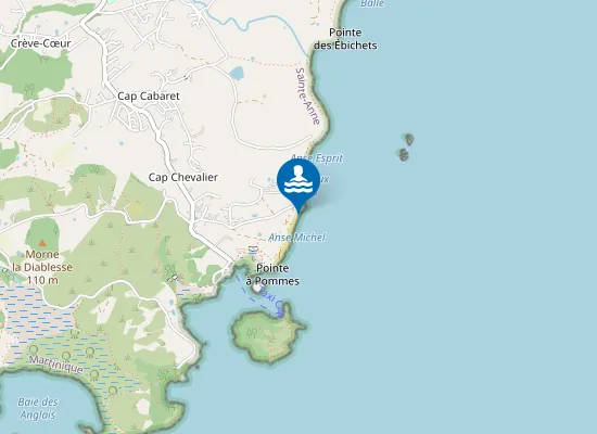 Map of CAP CHEVALIER : MILIEU DE PLAGE