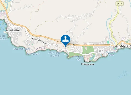 Map of CORPS DE GARDE : FACE RESTAURANT