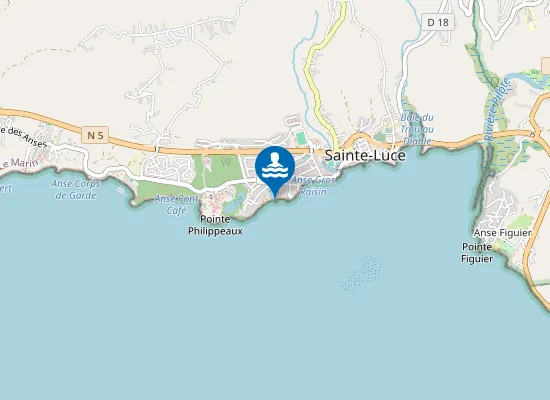 Map of GROS RAISIN : MILIEU PLAGE