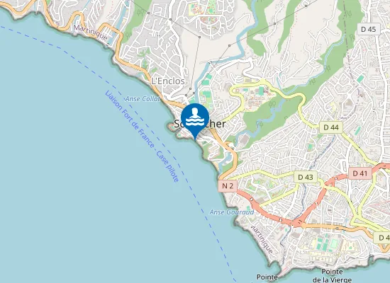 Map of BOURG SHOELCHER : MILIEU PLAGE