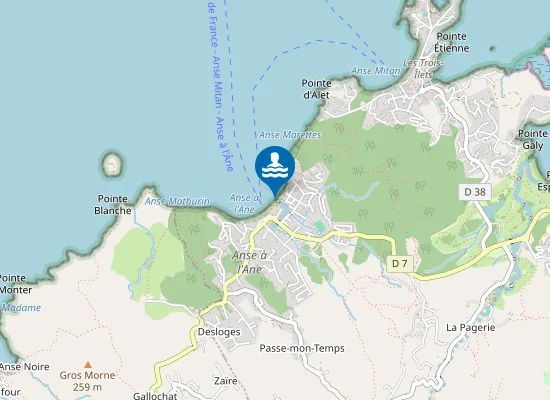 Map of Anse A L'ane - Nid Tropical