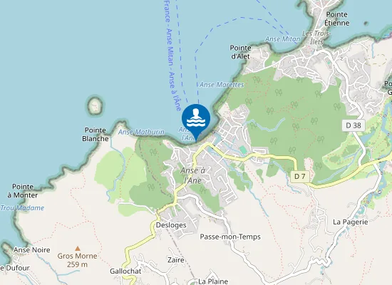 Map of Anse A L'ane - Hotel Frantour