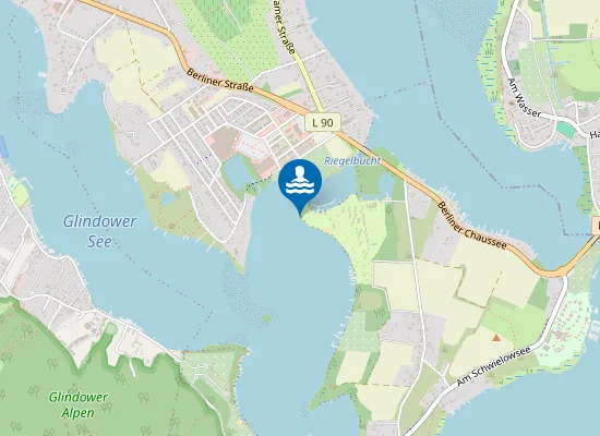 Map of GLINDOWER SEE WERDER CAMPINGPLATZ RIEGELSPITZE