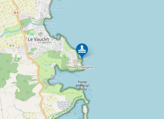 Map of POINTE FAULA : FACE RESTAURANT