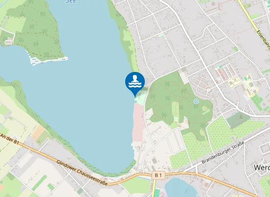 Map of PLESSOWER SEE STRANDBAD WERDER