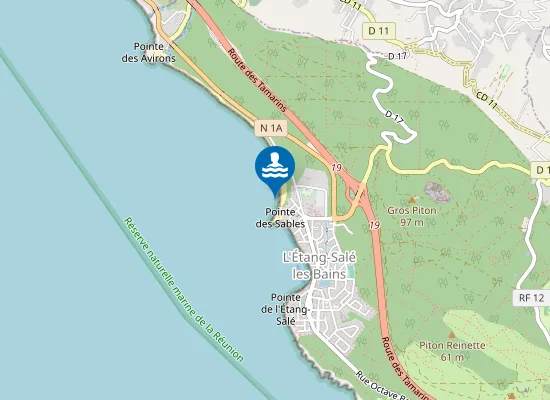 Map of PLAGE D'ETANG SALE LES BAINS