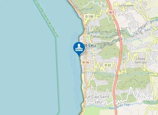 Map of PLAGE CENTRE VILLE DE SAINT-LEU