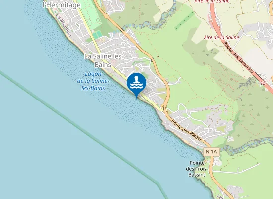 Map of PLAGE DE TROU D'EAU