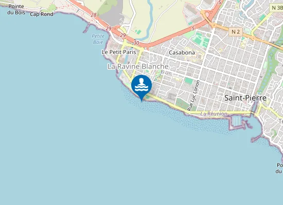 Map of PLAGE DE LA RAVINE BLANCHE