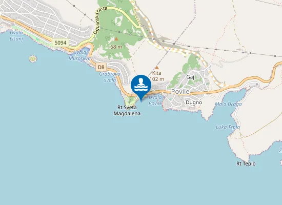 Map of POVILE IZA BUNGALOVA