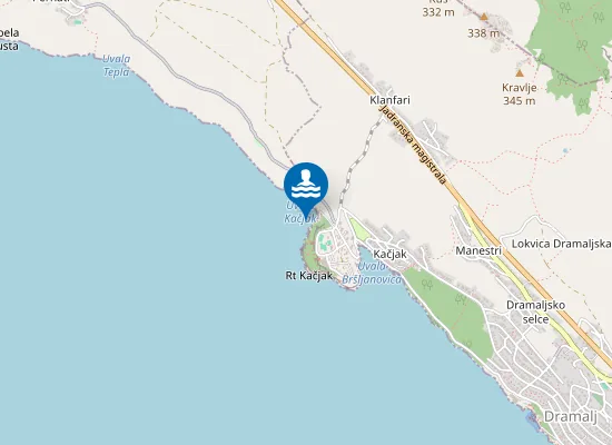 Map of KACJAK ZAPADNA UVALA POCETAK