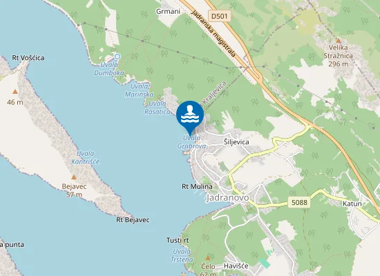 Map of JADRANOVO UVALA GRABOVA