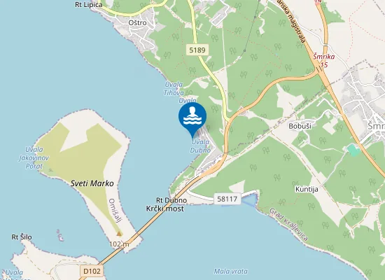 Map of UVALA SCOTT ISPOD HOTELA