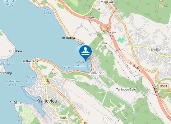 Map of Bakarac Kupaliste Na Ulazu