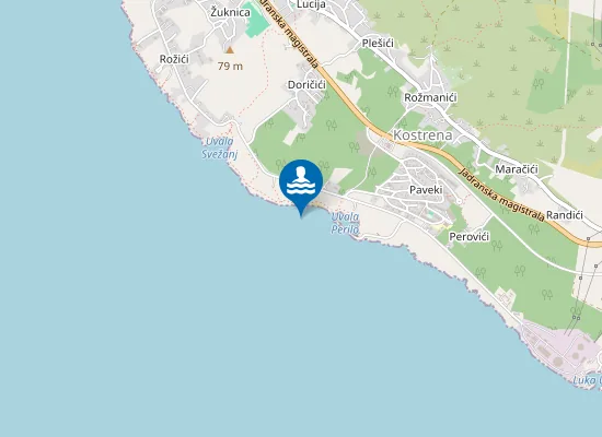 Map of KOSTRENA STARA VODA