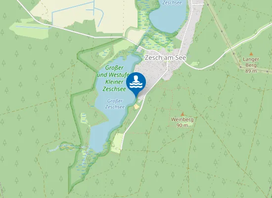 Map of GROSSER ZESCHSEE LINDENBRUECK OT ZESCH