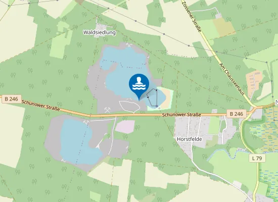 Map of KIESSEE HORSTFELDE WASSERSKIANLAGE