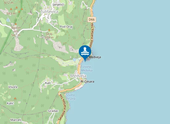 Map of MEDVEJA POCETAK PLAZE