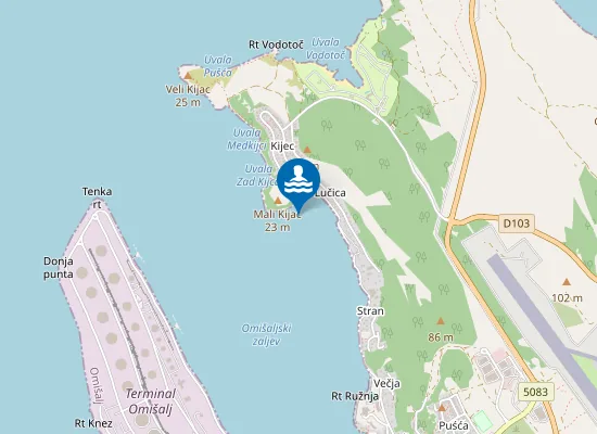 Map of UVALA MALI KIJAC