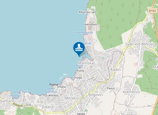 Map of MALINSKA PLAZA RUPA