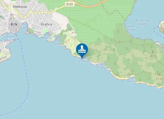 Map of UVALA TOMAZEVO