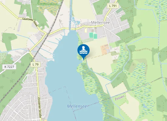 Map of MELLENSEE MELLENSEE STRANDBAD