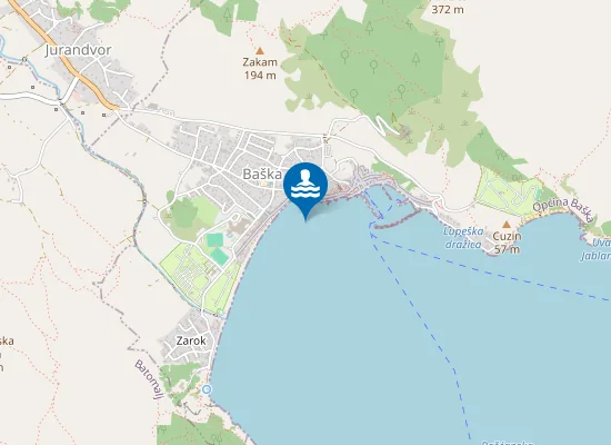 Map of BASKA POCETAK PLAZE