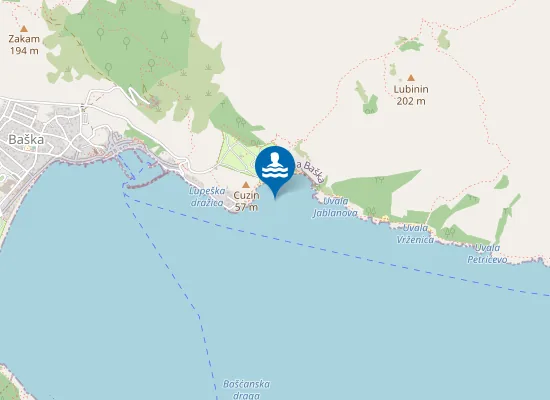 Map of BASKA UVALA BUNCULUKA