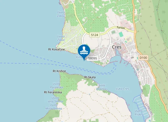 Map of CRES ISPOD ZABAVNOG CENTRA