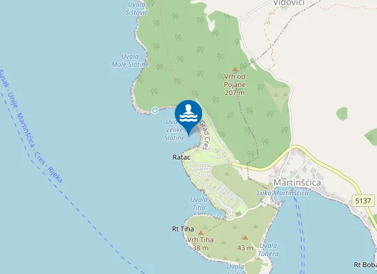 Map of UVALA SLATINA