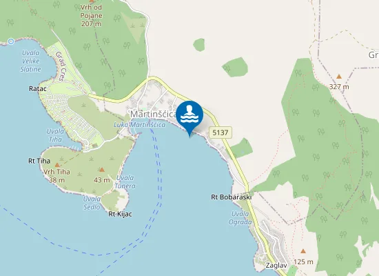 Map of MARTINSCICA VELI ZAL