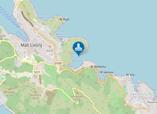 Map of UVALA VALDARKE