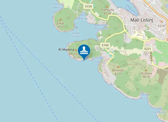 Map of SUNCANA UVALA VELI ZAL