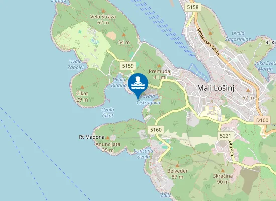 Map of UVALA CIKAT HOTEL ALHAMBRA